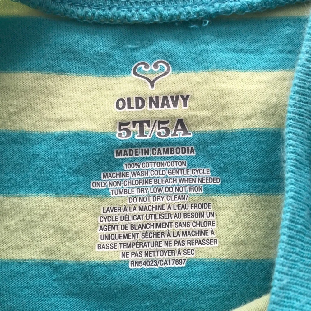 Old Navy Striped Summer Dress in Blue Green Size 5T